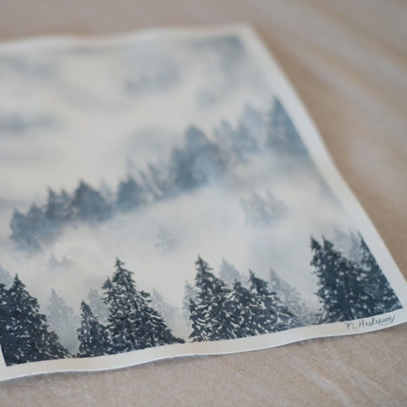 "Misty Mountains" Original Watercolour Painting - Picture 4 of 5